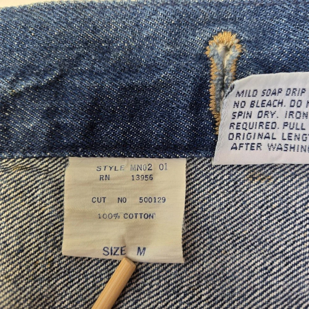 Calvin Klein Vtg Denim Jacket Mens Size L Made in USA Dark Wash Cotton Retro 90s